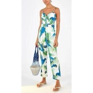 FARM Rio Tropical Blue and Green Jumpsuit